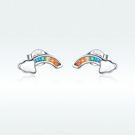 Cercei argint cu norisori si curcubeu [3]