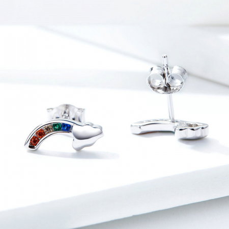 Cercei argint cu norisori si curcubeu [2]