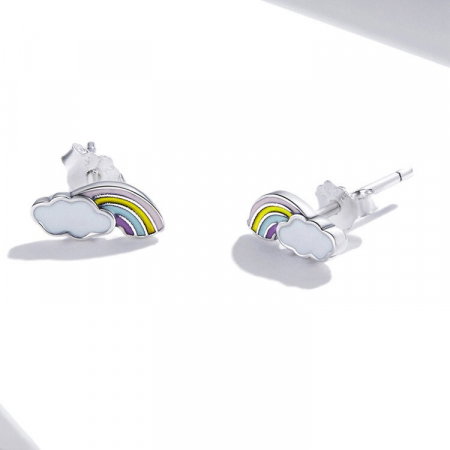 Cercei argint cu norisori si curcubeu [4]