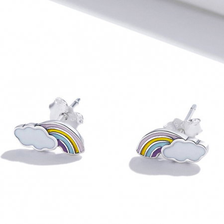 Cercei argint cu norisori si curcubeu [1]