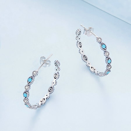 Cercei argint cu ochi de deochi [4]