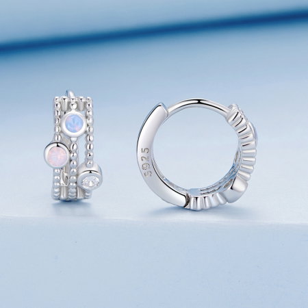 Cercei argint cu opal si zirconiu [4]