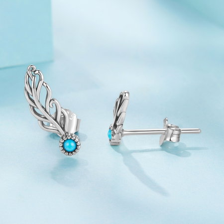 Cercei argint cu pene [6]