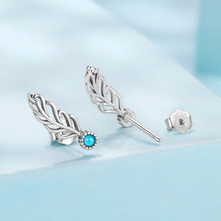 Cercei argint cu pene [2]