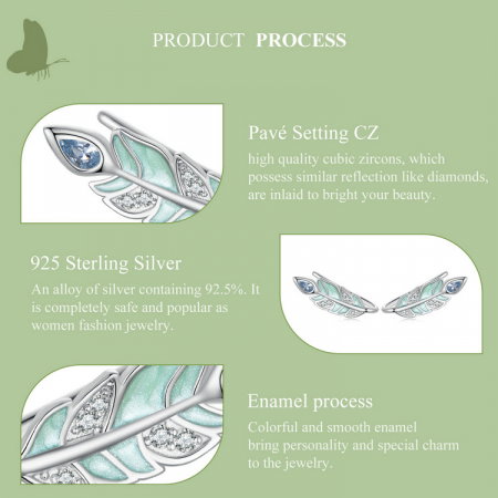 Cercei argint cu pene [7]