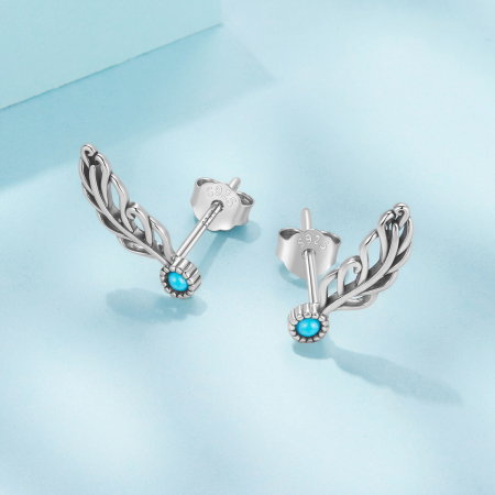 Cercei argint cu pene [4]