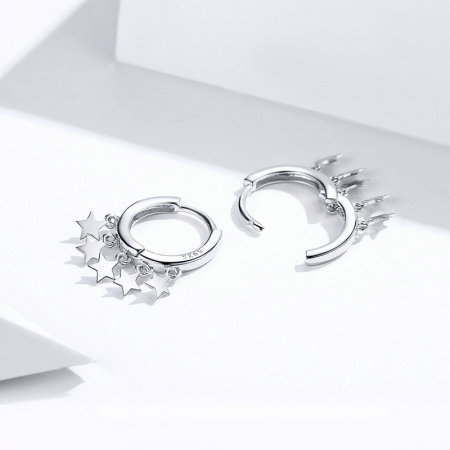 Cercei argint cu pentagrame [6]