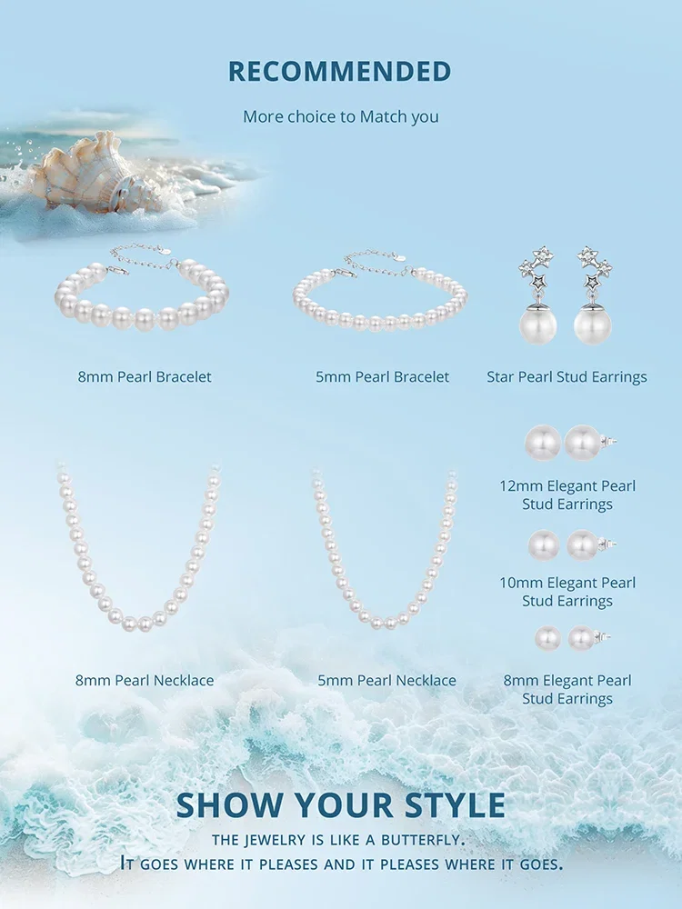 Cercei argint cu perle 10 mm [14]