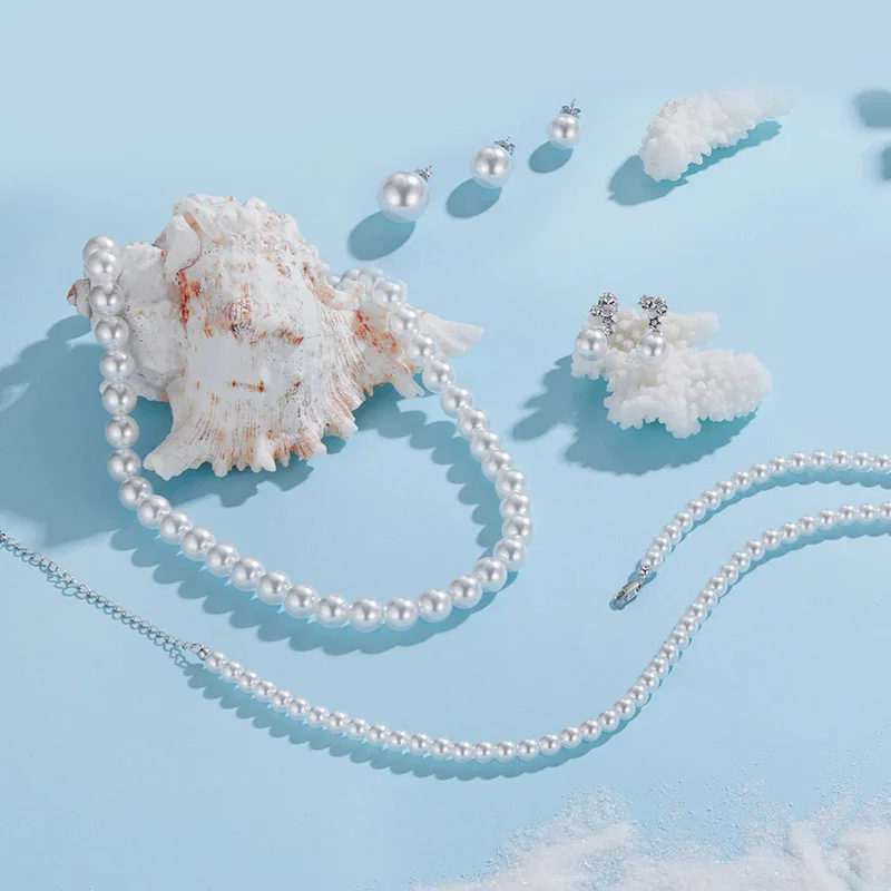 Cercei argint cu perle 10 mm [16]