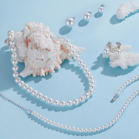 Cercei argint cu perle 8 mm [18]