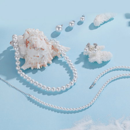 Cercei argint cu perle 8 mm [19]