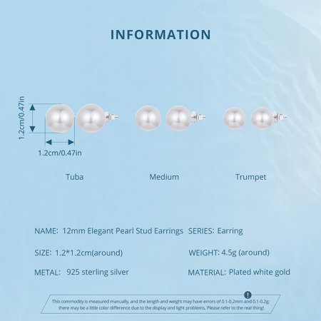 Cercei argint cu perle 8 mm [11]