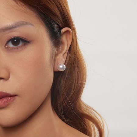 Cercei argint cu perle 12 mm [8]