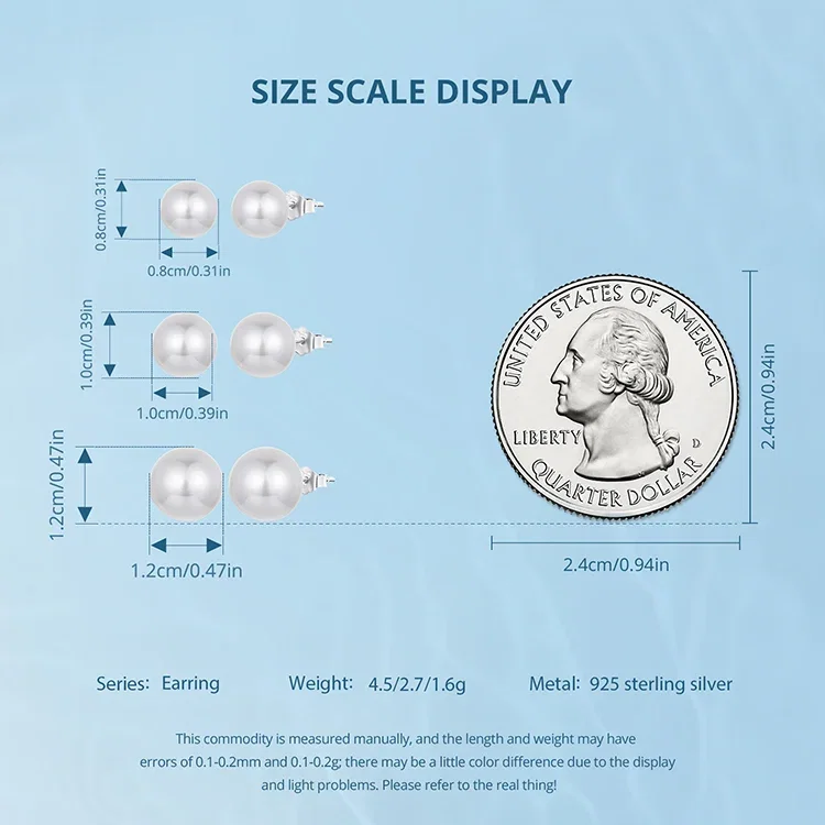 Cercei argint cu perle 12 mm [11]