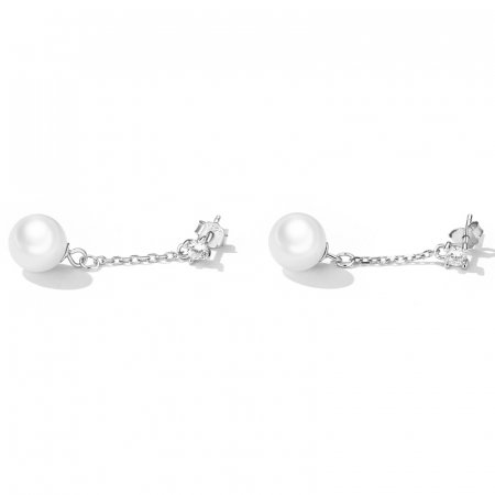 Cercei argint cu perle pendulare [4]