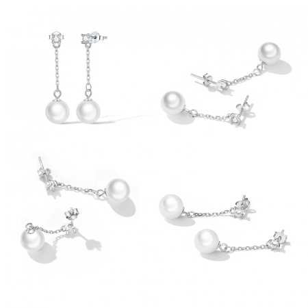 Cercei argint cu perle pendulare [7]