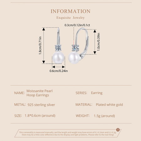 Cercei argint cu perle si Moissanit [12]