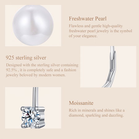 Cercei argint cu perle si Moissanit [14]