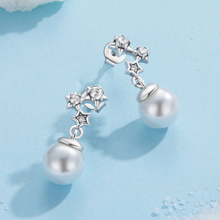 Cercei argint cu perle si zirconii [4]