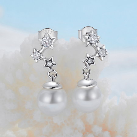 Cercei argint cu perle si zirconii [2]