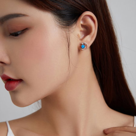 Cercei argint cu opal planeta misterioasa [3]