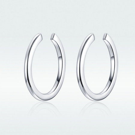 Cercei argint cu prindere pe ureche placati cu rodiu [7]