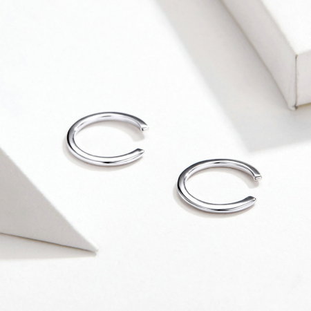 Cercei argint cu prindere pe ureche placati cu rodiu [2]