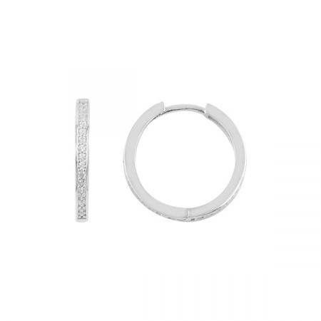 Cercei argint cu rotunzi 20 mm cu zirconii