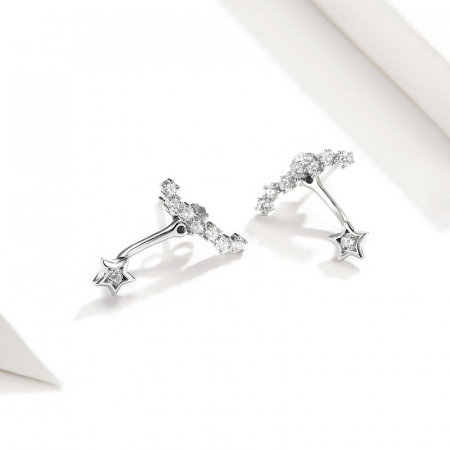 Cercei argint cu steluta si cristale [3]