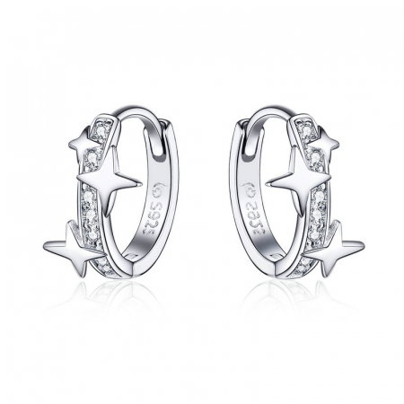 Cercei argint cu stelute