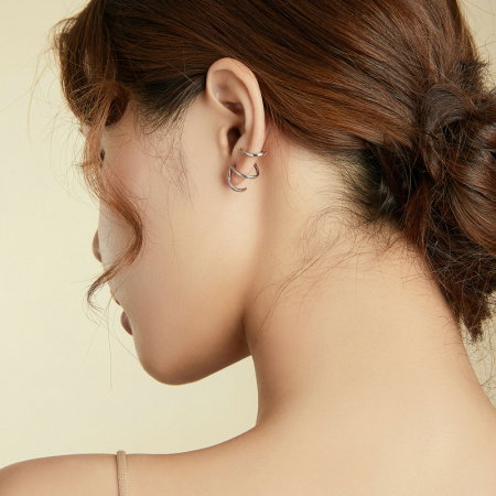 Cercei argint cu surub, pe ureche [5]