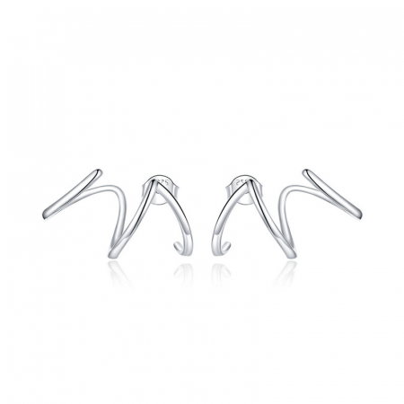 Cercei argint cu surub, pe ureche