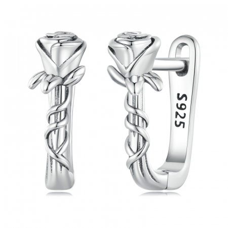 Cercei argint cu trandafiri