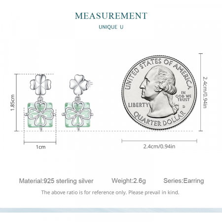Cercei argint cu trifoi cu patru foi si cristale [8]