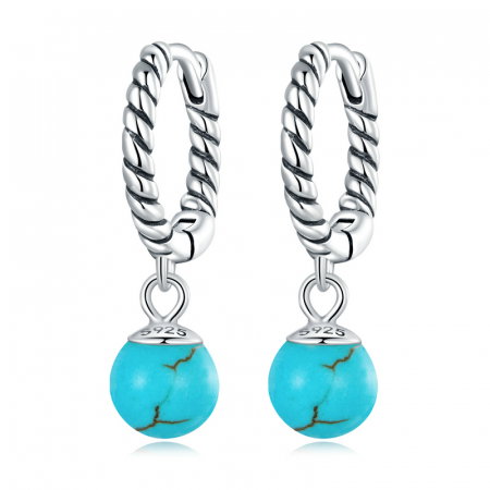 Cercei argint cu turcoaz