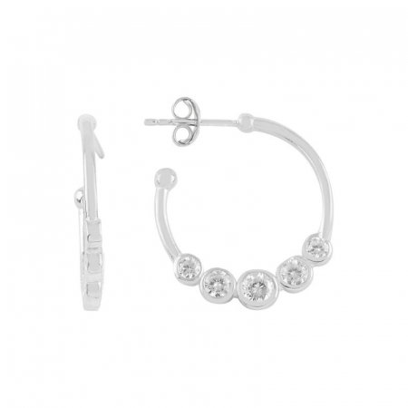 Cercei argint cu zirconii