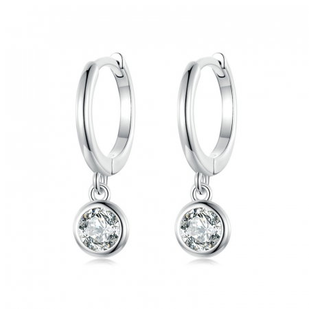 Cercei argint cu zirconii