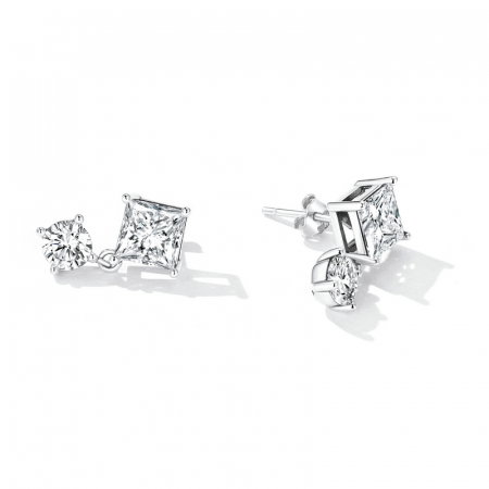 Cercei argint cu zirconii pendulare [5]