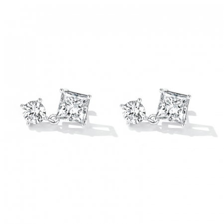 Cercei argint cu zirconii pendulare [3]