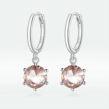 Cercei argint cu zirconii rotunde [5]