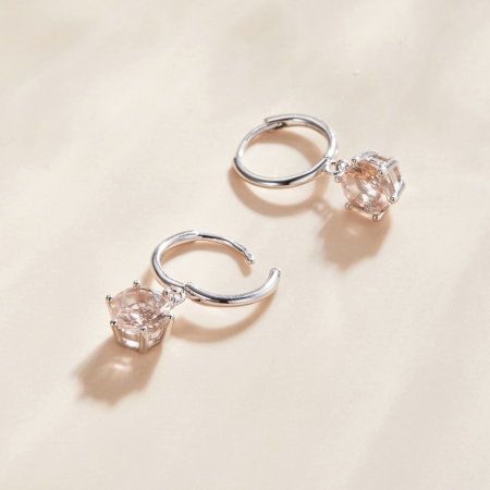 Cercei argint cu zirconii rotunde [2]