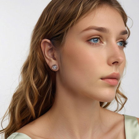 Cercei argint cu zirconiu si opal [3]