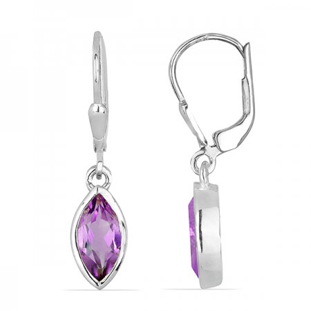 Cercei argint Dorothy, 925, cu ametist brazilian - EVA0035 [1]