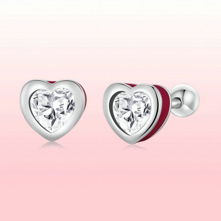 Cercei argint dragoste simpla [10]