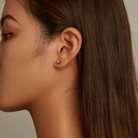 Cercei argint dragoste simpla [8]