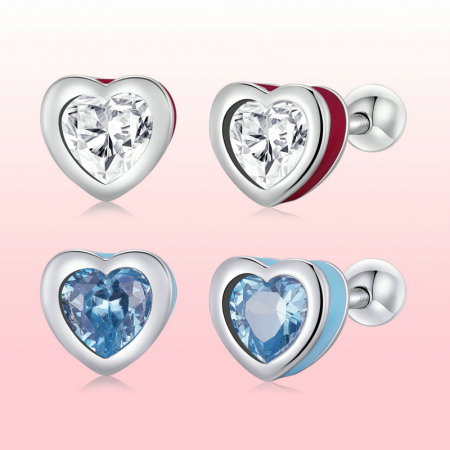 Cercei argint dragoste simpla [14]