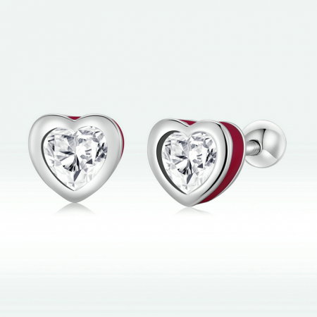 Cercei argint dragoste simpla [9]