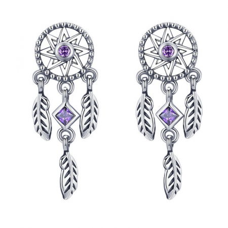 Cercei argint Dream catcher