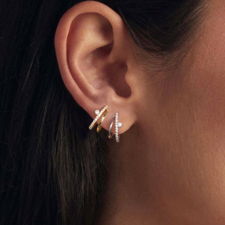 Cercei argint dubli cu Moissanit si Zirconii [9]