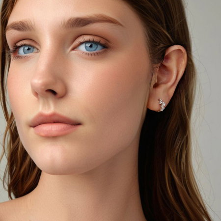 Cercei argint ear cuff cu Zirconia stralucitoare [6]